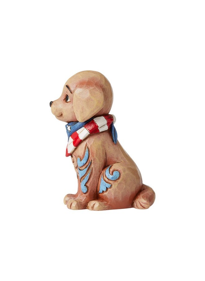 Enesco Jim Shore Heartwood Creek Patriotic Puppy Flag Bandana Miniature Figurine 3.5 Inch Multicolor  - Image 3