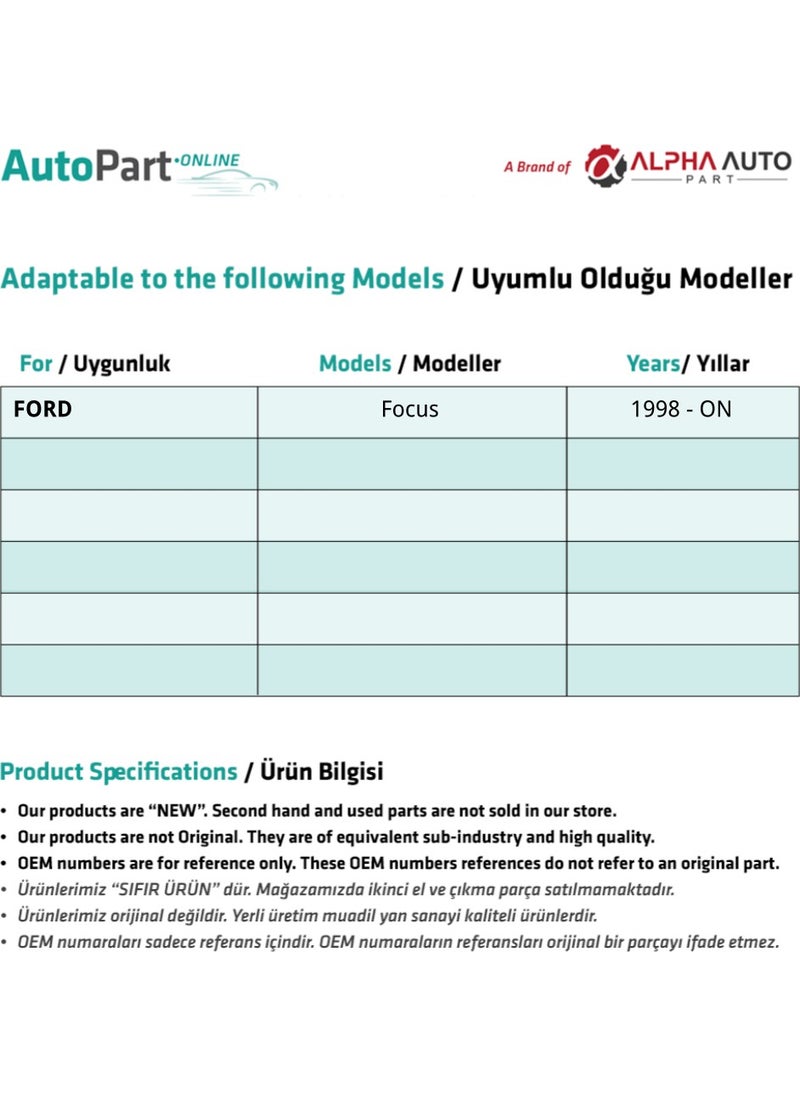 Alpha Auto Part Ford Focus Front Right Door Glass Repair Kit  - Image 2
