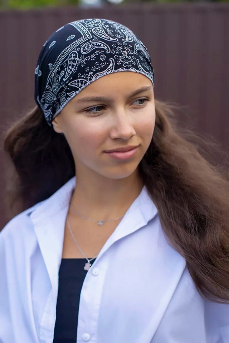 Cowboy Bandanas Cashew Printed Scarf Small Square Scarves Sun Protection Lightweight Multifunctional Headband - Image 1