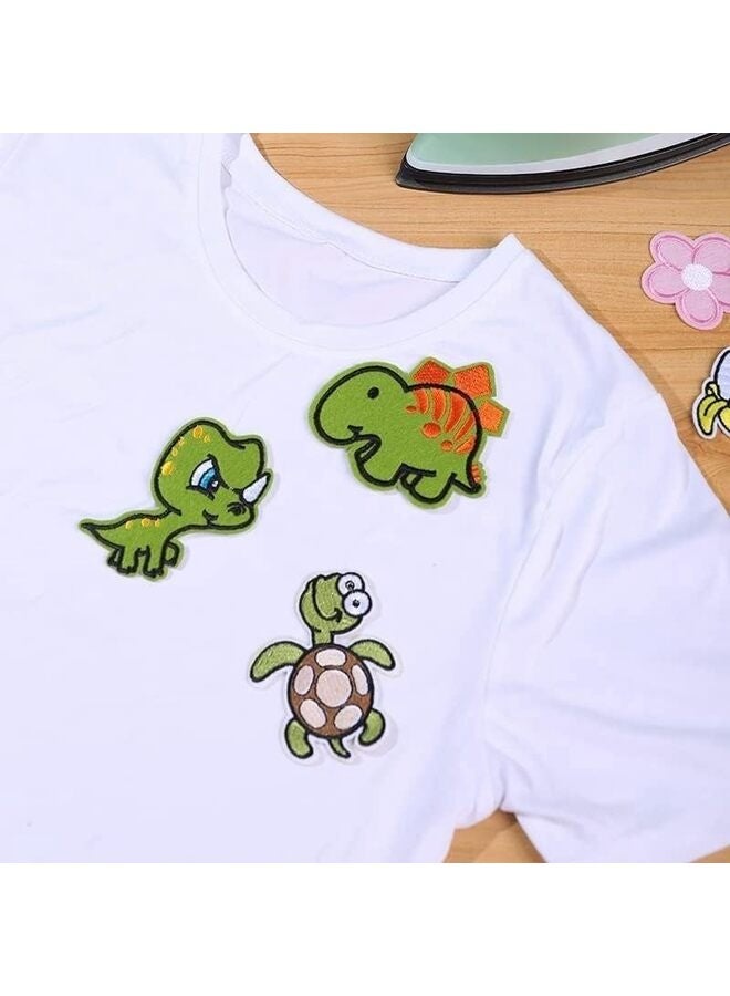 كيلا ٦٠ قطعة من رقع التطريز ذات ظهر لاصق، رقع مطرزة بأنماط متنوعة عشوائية، مناسبة للكي والخياطة، لتزيين الفساتين والجينز والتيشيرتات والحقائب المدرسية والستائر والقبعات والسترات، رقع مطرزة بأنماط متنوعة - Image 5