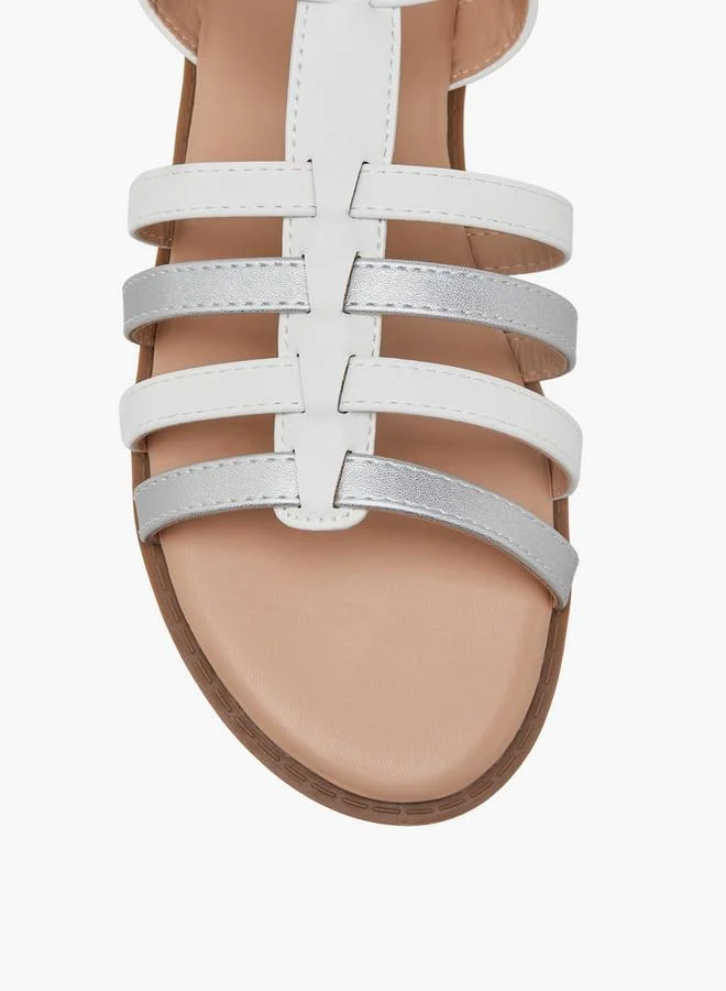 Flora Bella By Shoexpress WHITE Flora Bella Girls Hook & Loop Flat Sandals for Women | Best Price UAE