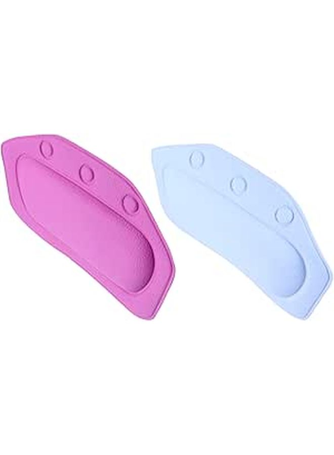 Non Slip Bath Pillow 2 Pack with Suction Cups PVC Foam Tub Head Support Spa Cushion for Bathtub Shower - Image 1