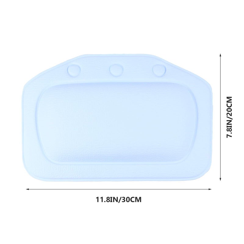Non Slip Bath Pillow 2 Pack with Suction Cups PVC Foam Tub Head Support Spa Cushion for Bathtub Shower - Image 3