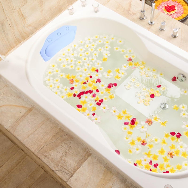 Non Slip Bath Pillow 2 Pack with Suction Cups PVC Foam Tub Head Support Spa Cushion for Bathtub Shower - Image 5