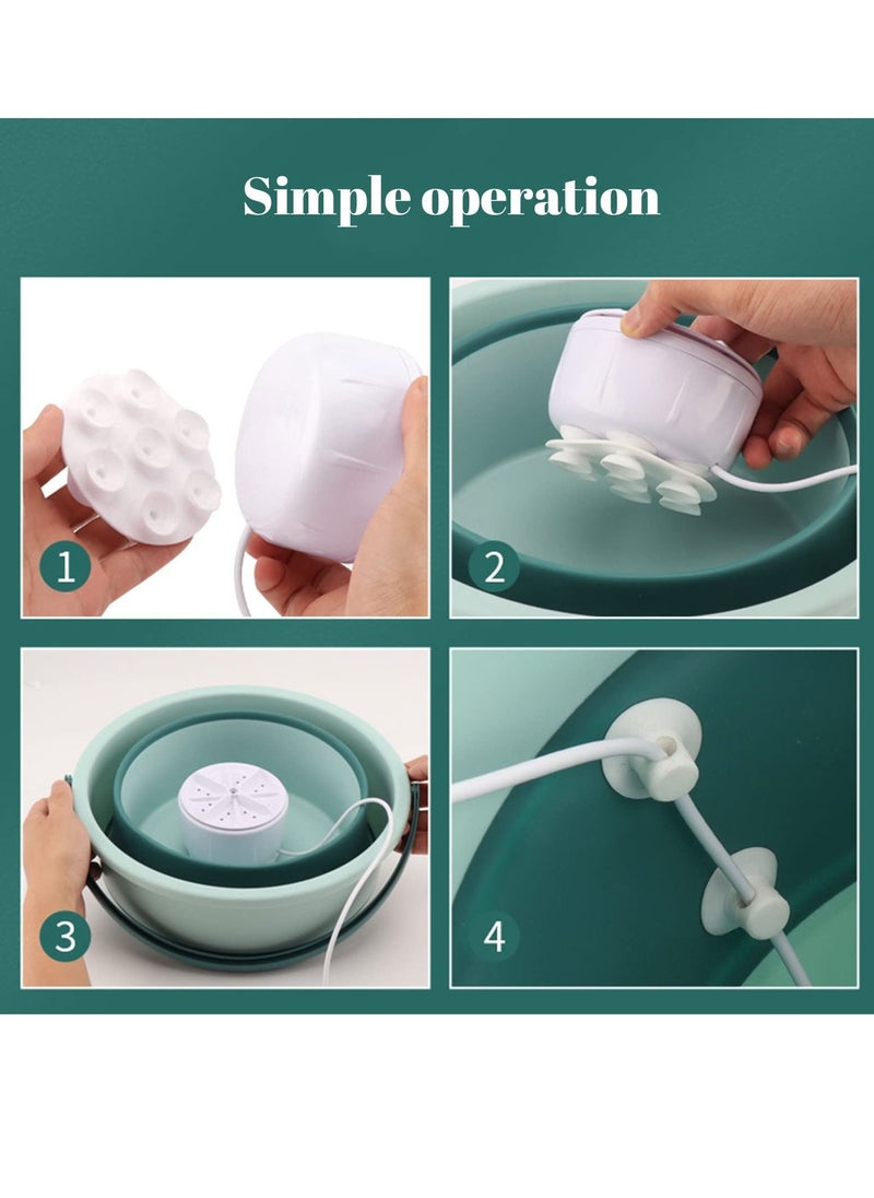 XiuWoo - 10L mini washing machine, portable foldable ultrasonic turbo washing machine, with USB - Image 1
