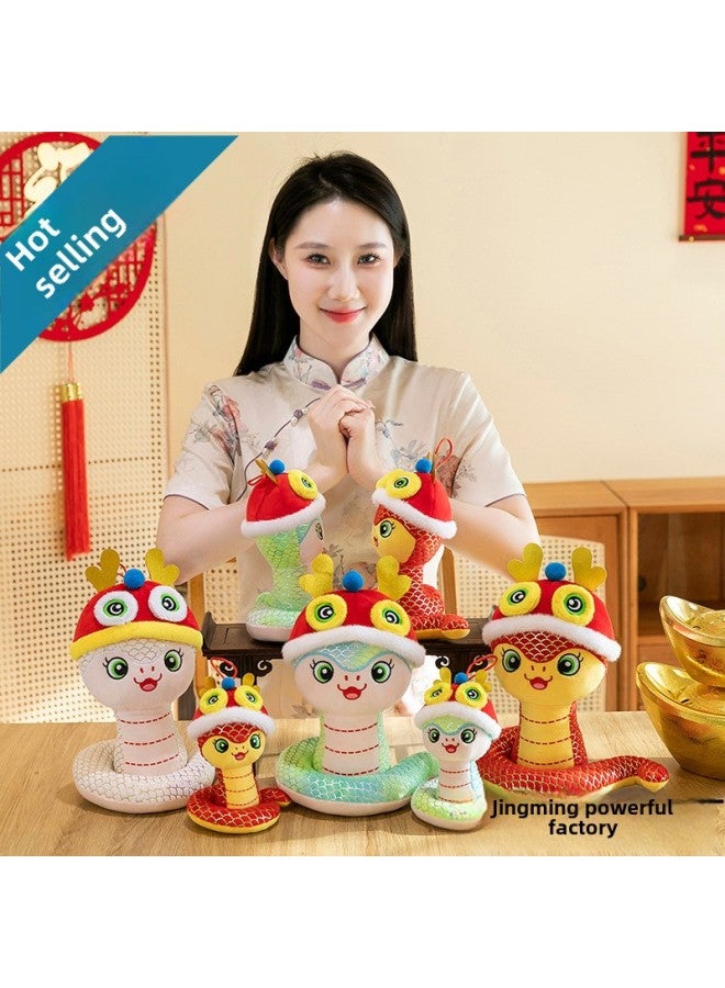 2025 Year Of The Snake Mascot Doll Zodiac Snake Plush Toy Annual Meeting Year Female Doll Doll Wholesale-Specifications:White-Color:28cm - Image 2