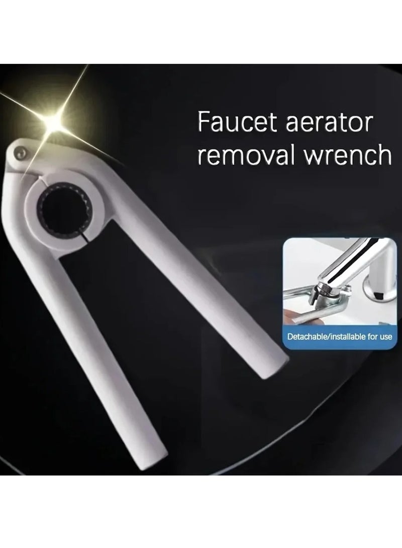 Faucet Wrench, Universal Faucet Aerator Key And Removal Tool, Easy Grip Quick Disassembly Sink Faucet Aerator Replacement Tool For Kitchen Bathroom Toilet, (1pc, Silver)  - Image 3