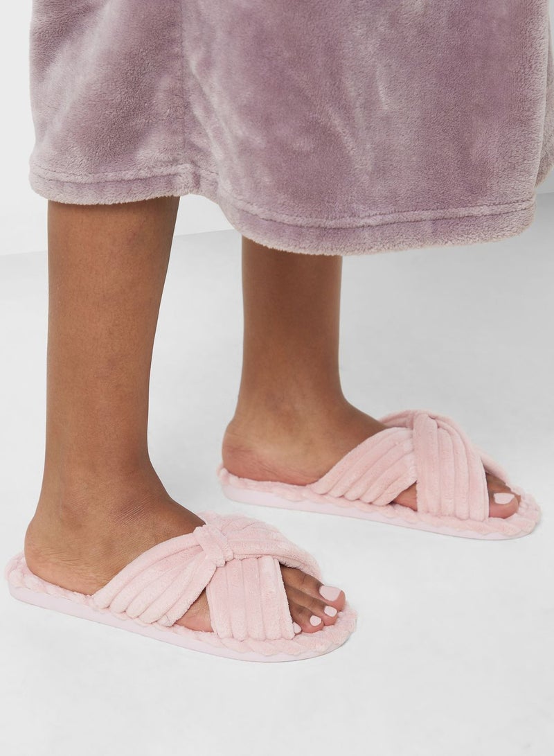 Ginger Bow Detail Bedroom  Slippers - Image 5