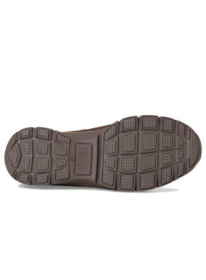 SKECHERS حذاء نسائي سهل الارتداء - بوت كاحل من جلد السويد بدون استخدام اليدين، شوكولاتة، 7 عريض - Image 3