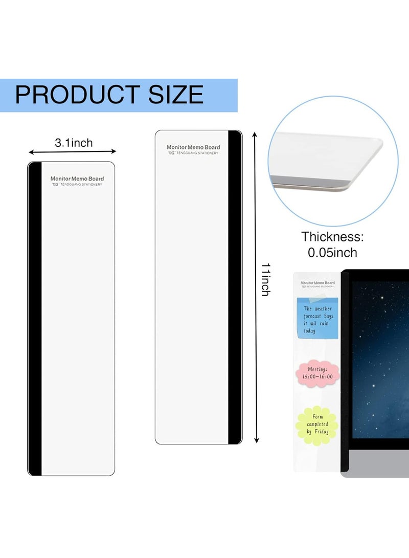 TLAXCA Office Desk Accessories 2pcs Multifunction Computer Monitor Memo Board - Office Supplies for Women Men Computer Sticky Note Holder Home Decor  - Image 2