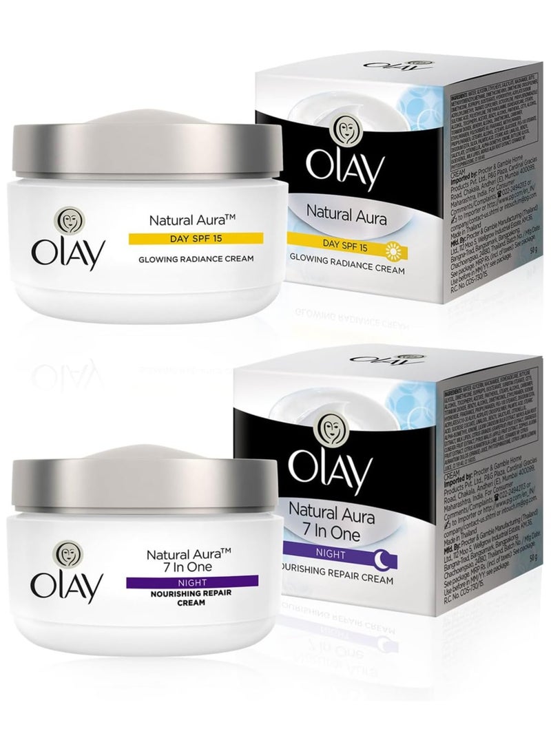 Pack Of 2 Natural Day And Night Cream SPF15 50g