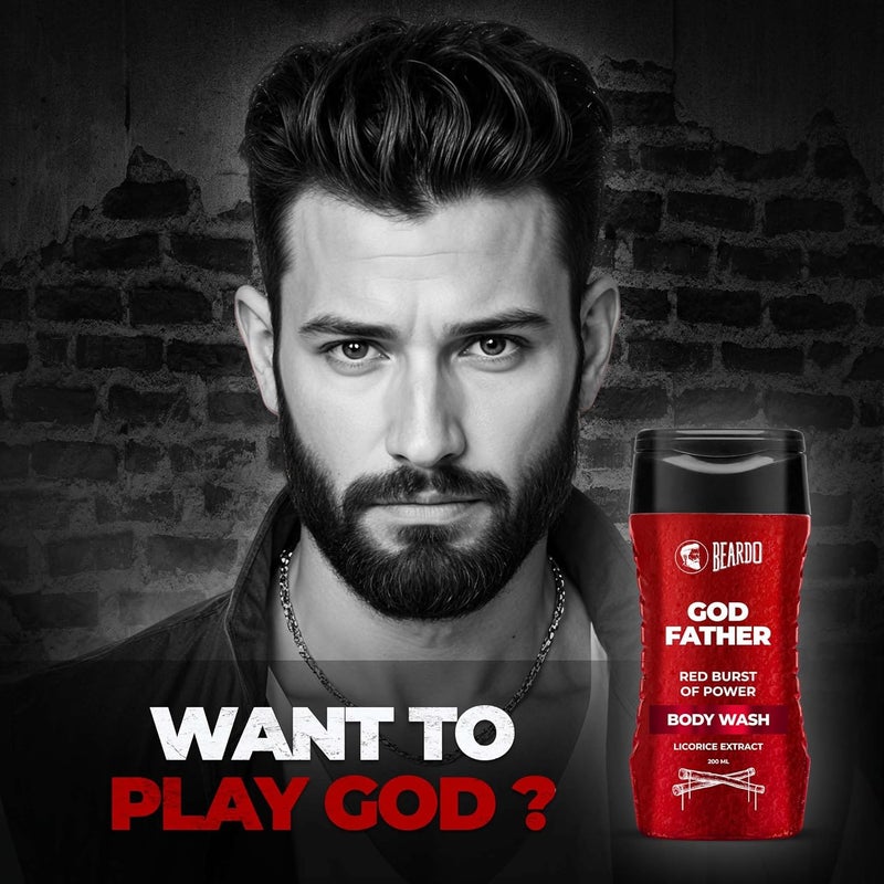 BEARDO Beardo Godfather Body Wash for Men 200ml  Powerful and Energising Bodywash for Men  Luxurious Lather and Refreshing Shower Gel  Goodness of Licorice Extract for Long Lasting Fragrance - Image 2
