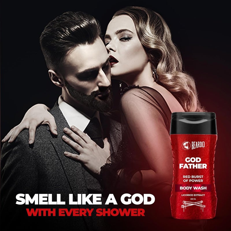 BEARDO Beardo Godfather Body Wash for Men 200ml  Powerful and Energising Bodywash for Men  Luxurious Lather and Refreshing Shower Gel  Goodness of Licorice Extract for Long Lasting Fragrance - Image 4