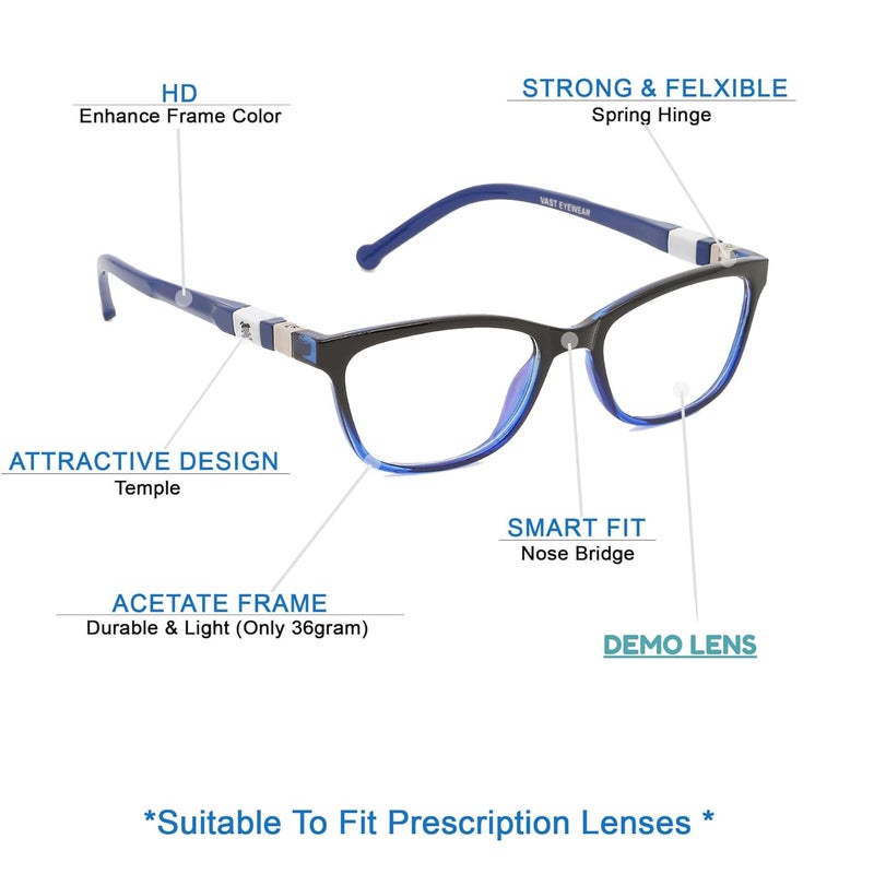 Vast Junior For Kids Age 6-10 yrs Eyeglasses For Eye Protection | Round - Image 5