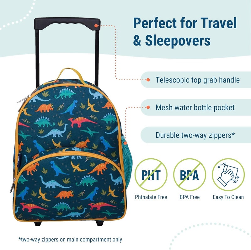 Wildkin Kids Rolling Luggage – Carry-On Size for School & Overnight Travel - Image 3