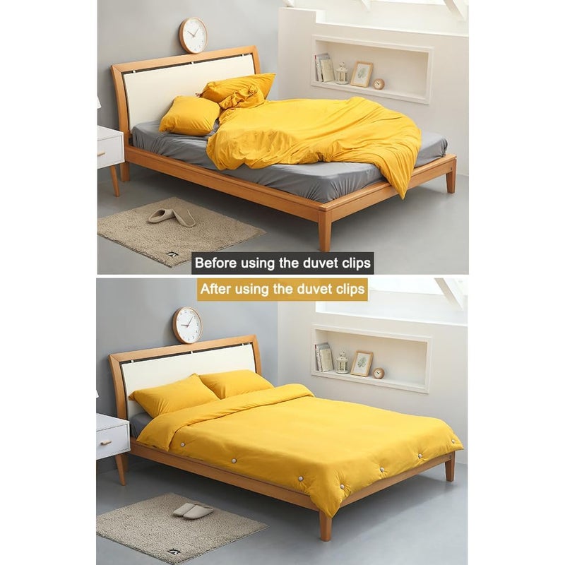 AMIRATE Mushroom Shape Duvet Clips NonSlip Cover Fixator Comforter Quilt Holder with OneKey Unlock for Blanket Bed Sheet Curtain Socks Mattress Covers Blue 10  - Image 4