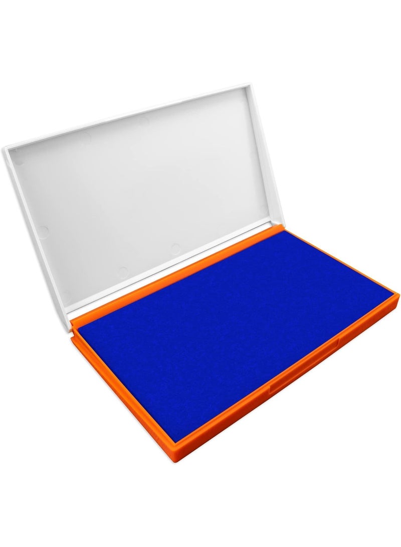 وسادة حبر ختم من المطاط اللبادي عالي الجودة، علبة مقاس 12 سم × 9 سم، متينة وخفيفة الوزن، وسادة ختم بتغطية متساوية - أزرق، قطعة واحدة