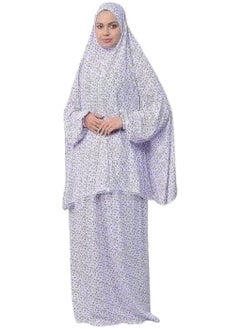 Generic Comfortable prayer with this premium quality 2-piece prayer set: light and cool, fits all sizes with a design that avoids showing body lines, available in pink and blue colors, one size multi-color  - Image 1