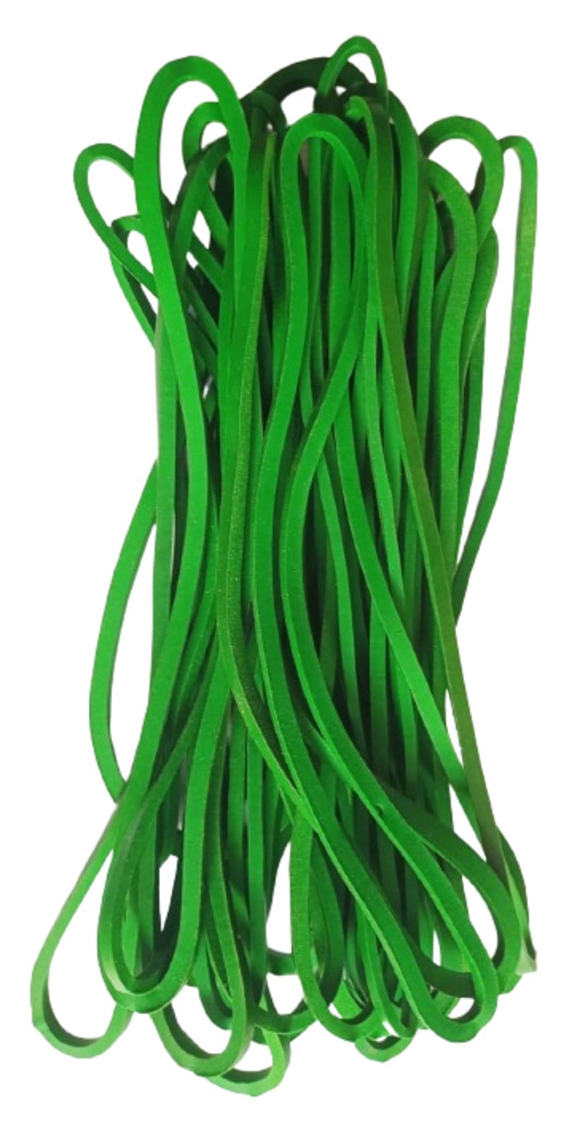 IMPRINT Large Rubber Bands, 25 Pcs Long Rubber Bands, Heavy Duty, Office Supplies, Home and kitchen, Green Color, 7.5 inch x 1/8 Inches (19 cm x 3 mm) - Image 1