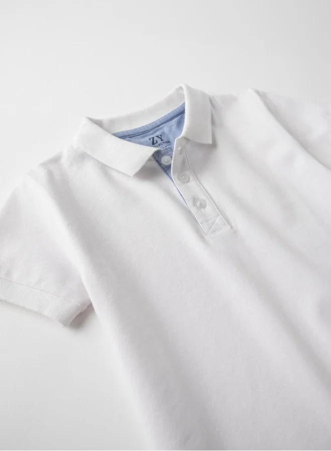 Zippy Polo Shirt for Boys, White