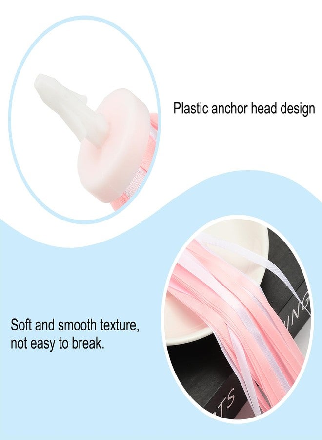 PATIKIL Bike Streamers, 2 Pair Colorful Scooter Handlebar Tassels Grips Ribbon Accessories Decorations for Bicycle Tricycle Handles, Pink White - Image 3