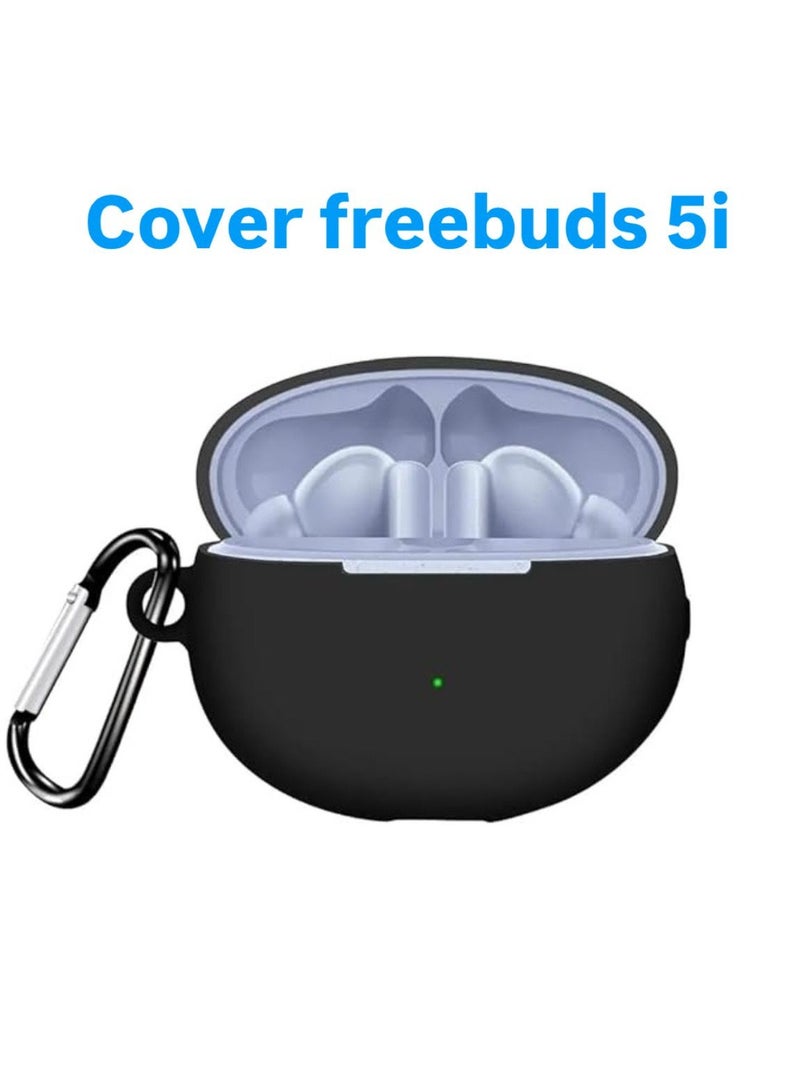 Silicone Case for Huawei FreeBuds 5i - Black - Image 1