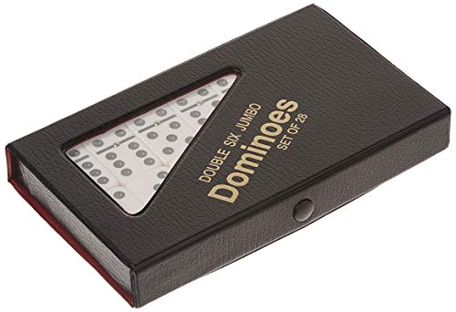 CHH Double 6 Jumbo Size Domino Tiles with Spinner in Vinyl Case Black - Image 5
