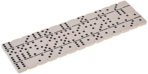 CHH Double 6 Jumbo Size Domino Tiles with Spinner in Vinyl Case Black - Image 1