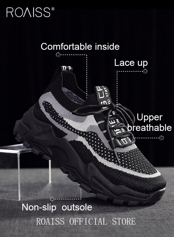 roaiss Colorblock Running Shoes for Women Sneakers Breathable Mesh Surface Trainers Casual Jogging Walking INS Trendy Casual Lightweight Comfy  for Young Ladies Students Teenagers All Seasons Wearable - Image 5