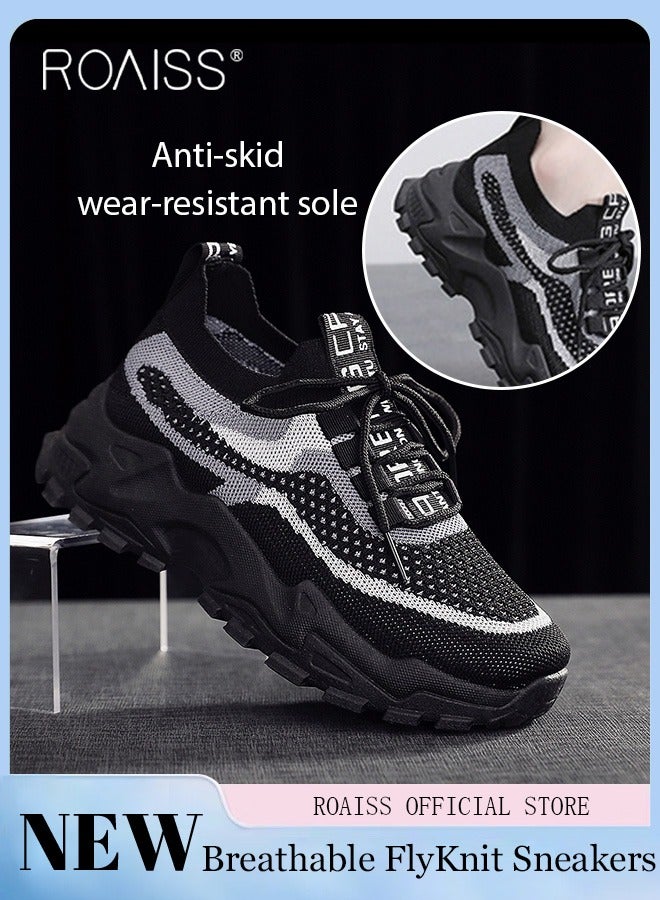 roaiss Colorblock Running Shoes for Women Sneakers Breathable Mesh Surface Trainers Casual Jogging Walking INS Trendy Casual Lightweight Comfy  for Young Ladies Students Teenagers All Seasons Wearable - Image 1
