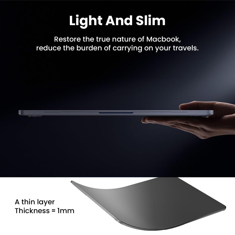 BlueSwan for MacBook Pro 14 inch Case, 2026-2021 M5 M4 M3 M2 M1, Anti-Scratch Flexible Protective Laptop Cover with Grippy Matte Texture, Slim and Easy Installation, Frosted Black - Image 4