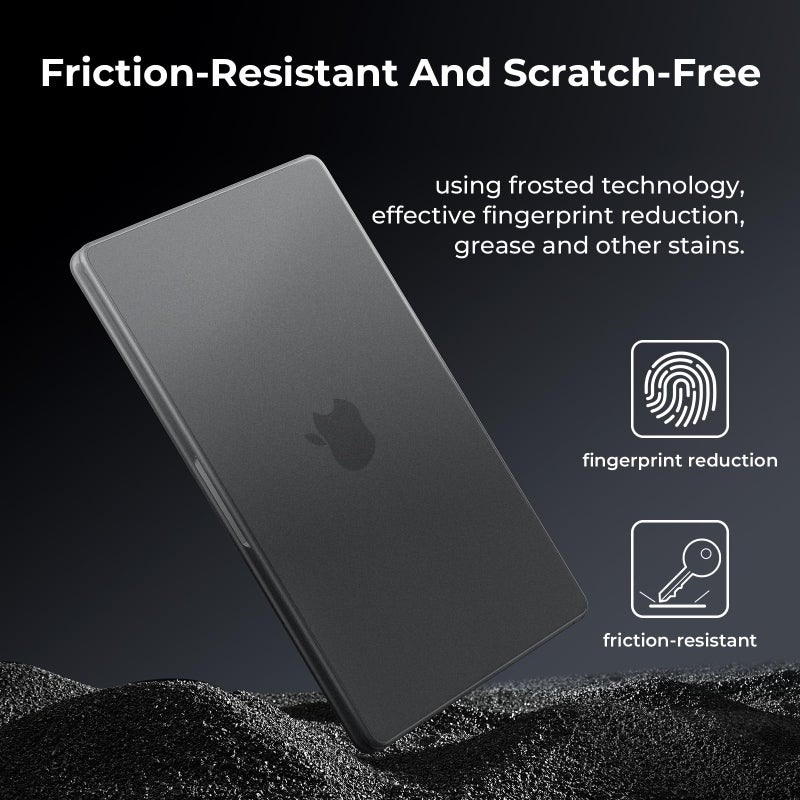 BlueSwan for MacBook Pro 14 inch Case, 2026-2021 M5 M4 M3 M2 M1, Anti-Scratch Flexible Protective Laptop Cover with Grippy Matte Texture, Slim and Easy Installation, Frosted Black - Image 3