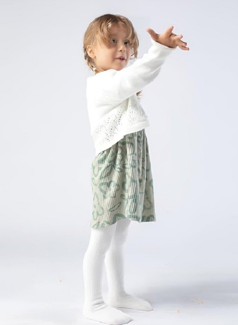 6pcs Girls Nylon Leggings Pants Dance Costume School Wear Casual Dress White Size S .M .L  - Image 2