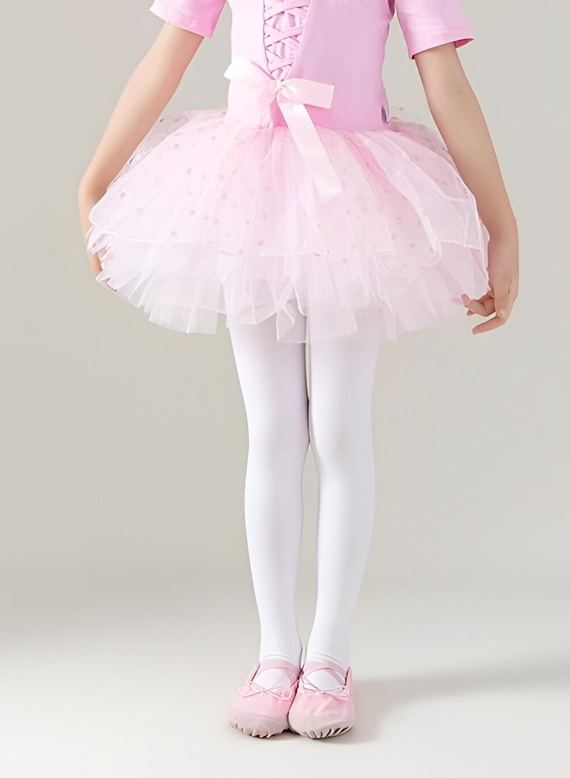 6pcs Girls Nylon Leggings Pants Dance Costume School Wear Casual Dress White Size S .M .L  - Image 3