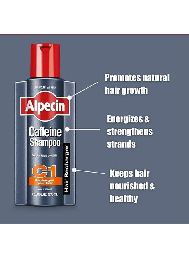 Alpecin C1 Caffeine Shampoo 250ml, Anti Hair Loss Shampoo, Strengthens Hair Roots, Revitalizes Scalp, Reduces Hair Loss and Restores Thick, Healthy Hair Shampoo for All Hair Types - Image 2