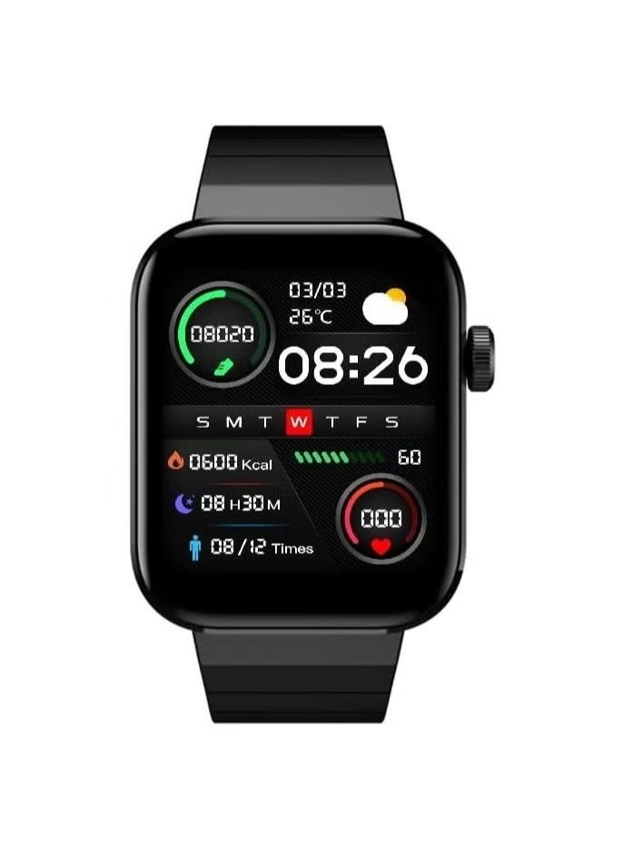Mibro T1 Smart Watch with Bluetooth Call, 1.6-inch AMOLED HD Display, Health Tracking & 20 Sport Modes - Black - Image 2