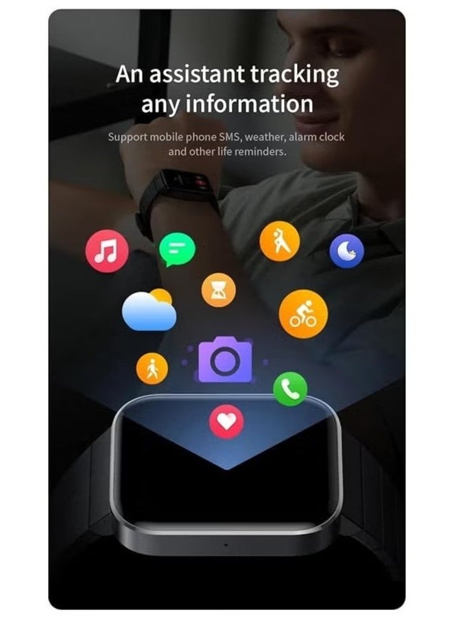 Mibro T1 Smart Watch with Bluetooth Call, 1.6-inch AMOLED HD Display, Health Tracking & 20 Sport Modes - Black - Image 4