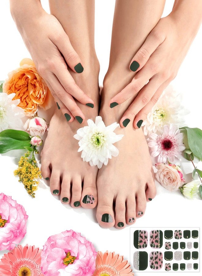 TOROKOM 264 Pieces 12 Sheets Toenail Polish Stickers, TOROKOM 3D Rhinestone Full Toenail Wraps Glass Crystal Adhesive Toenail Art Polish Sticker Toenail Polish Strips Decals for Girl Women - Image 5