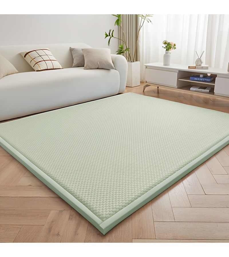 A Summer Mattress Outdoor Camping Futon Mat Floor Mat Breathable Cool Fabric Easy to Fold 110x200cm Dot Green For Living Room Bedroom Camping - Image 4