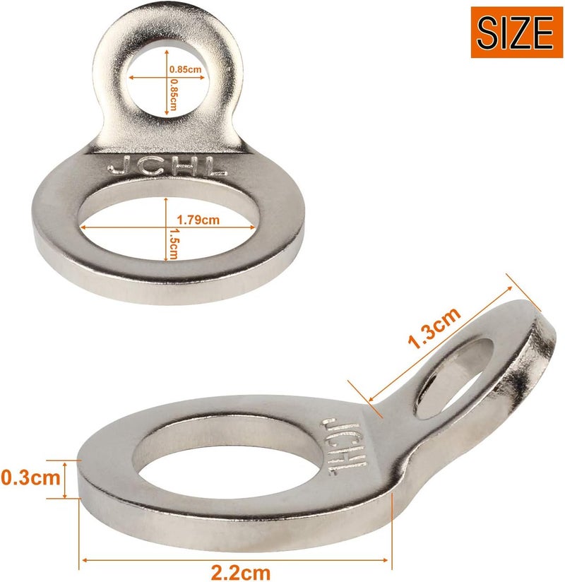 JCHL Stainless Steel Tie-Down Anchors Hooks Multi-Purpose Dirt Bike Tie Down Strap Rings for Motorcycle Dirtbike ATV Trailer Truck Rosa-Gold (10-Pack) - Image 2