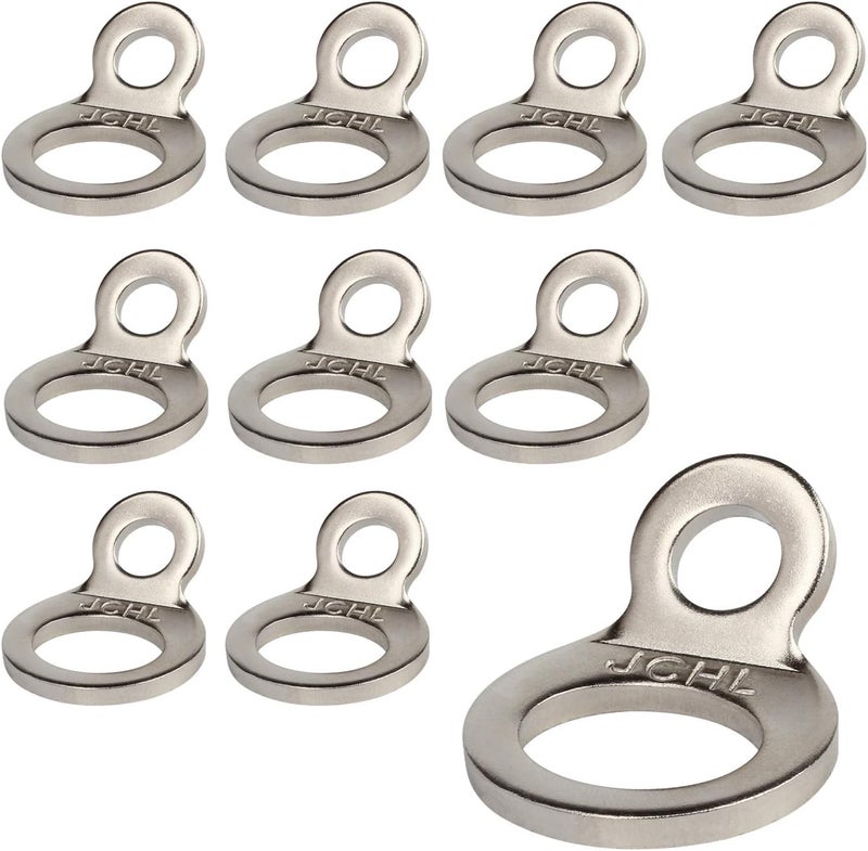 JCHL Stainless Steel Tie-Down Anchors Hooks Multi-Purpose Dirt Bike Tie Down Strap Rings for Motorcycle Dirtbike ATV Trailer Truck Rosa-Gold (10-Pack) - Image 1