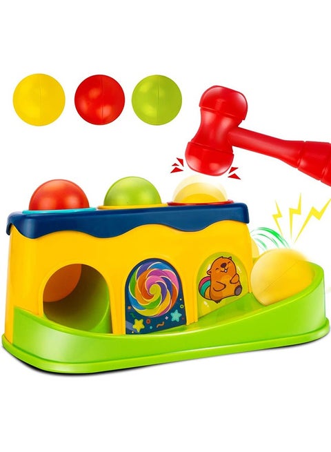 Hammer and Ball Drop Toys for 1 Year Old Boy Girl Infant Gifts, Pound a Ball Toddler Toys, Baby Toys for 6 to 12-18 Months