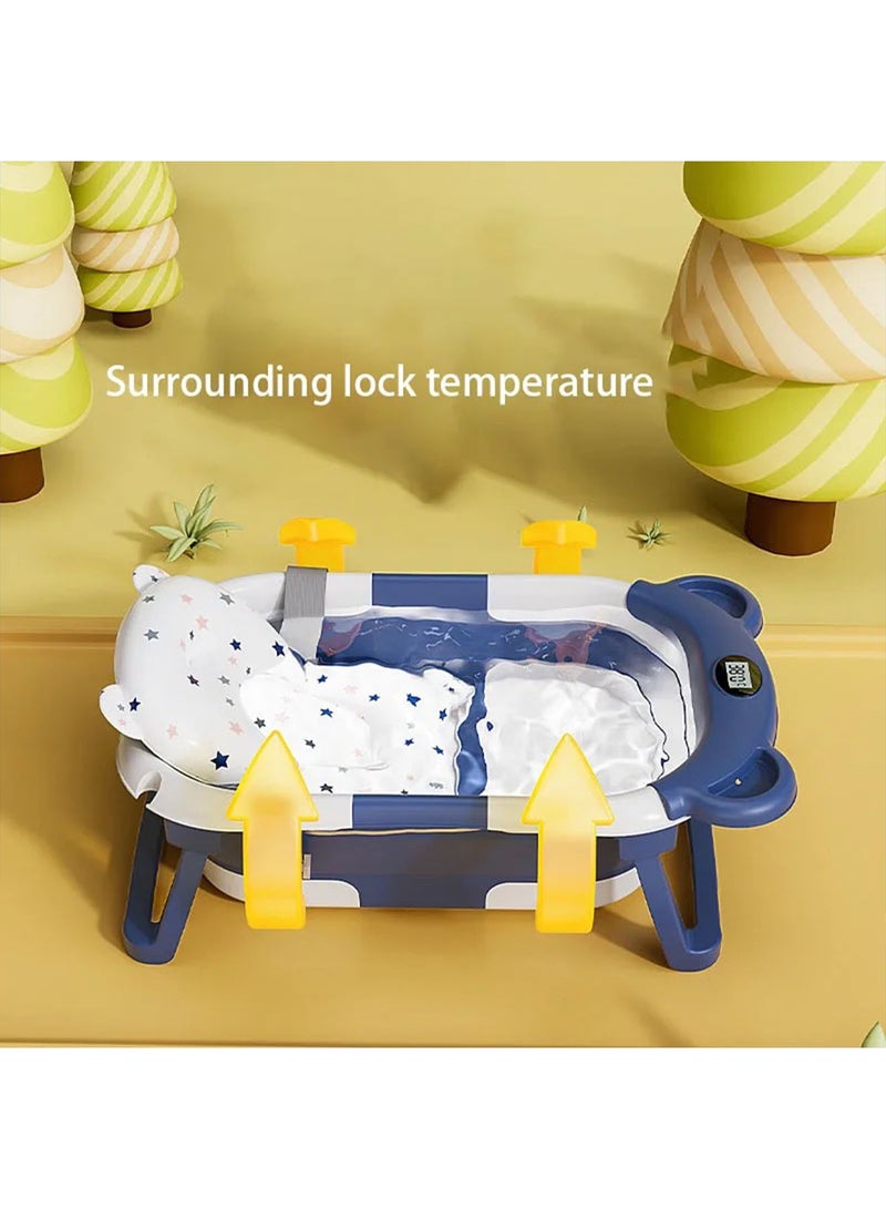 GT-Wheel Baby Bathtub with Bath Mat Thermometer and Drain Hole for Newborn to Toddler up to 36 months - Image 3