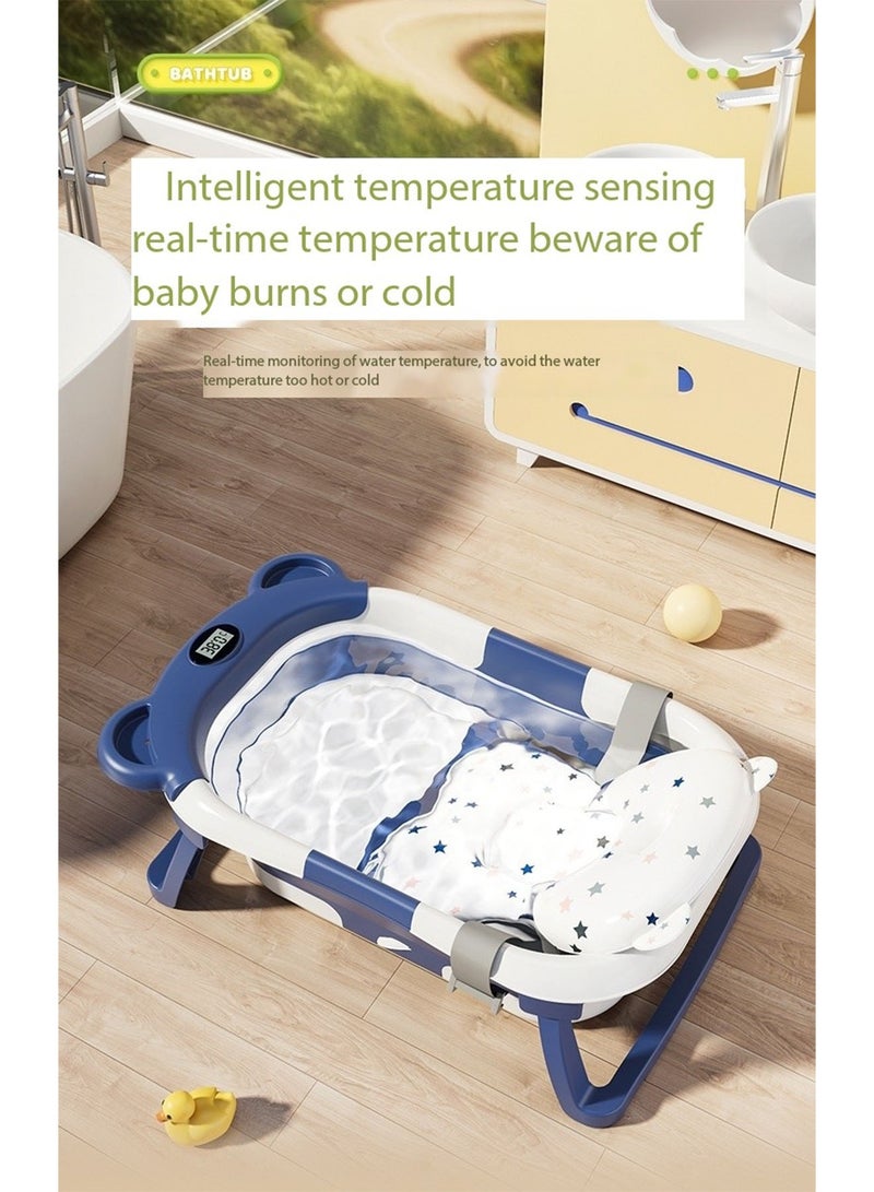 GT-Wheel Baby Bathtub with Bath Mat Thermometer and Drain Hole for Newborn to Toddler up to 36 months - Image 4