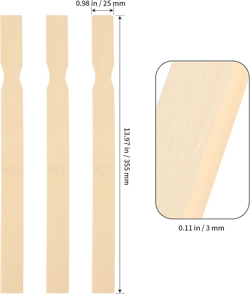 SHEUTSAN 200 PCS 14 Inch Paint Stir Sticks Wooden Paint Mixing Sticks Wood Paint Paddle Stirrers Sticks for Paint Mixing Wood Crafts - Image 2