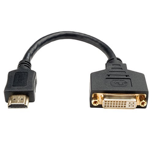 Tripp Lite محول كابل HDMI-M إلى DVI-D من تريبي لايت بطول 8 بوصات (M/F) ، 8 بوصات (P132-08N) HDDVI أسود 8" - Image 2