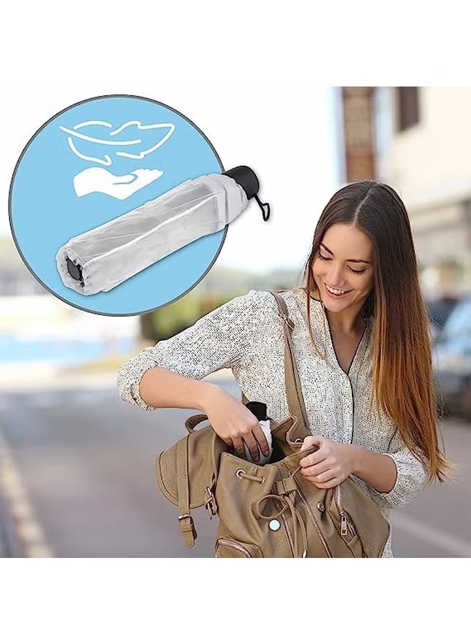 يلا جوي المظلات القابلة للطي مظلة السفر, مظلة جيب مظلة شفافة, حماية مدمجة محمولة, مظلة صغيرة خفيفة الوزن مقاومة للماء, مظلة الأمطار والشمس مظلة أنيقة في شفافة - Image 4