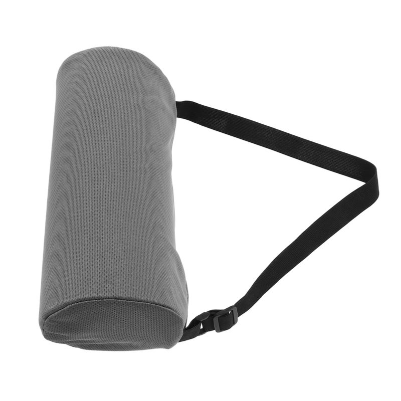 Ergonomic Lumbar Support Pillow With Adjustable Strap For Office Car Gaming Chair Grey - Image 2