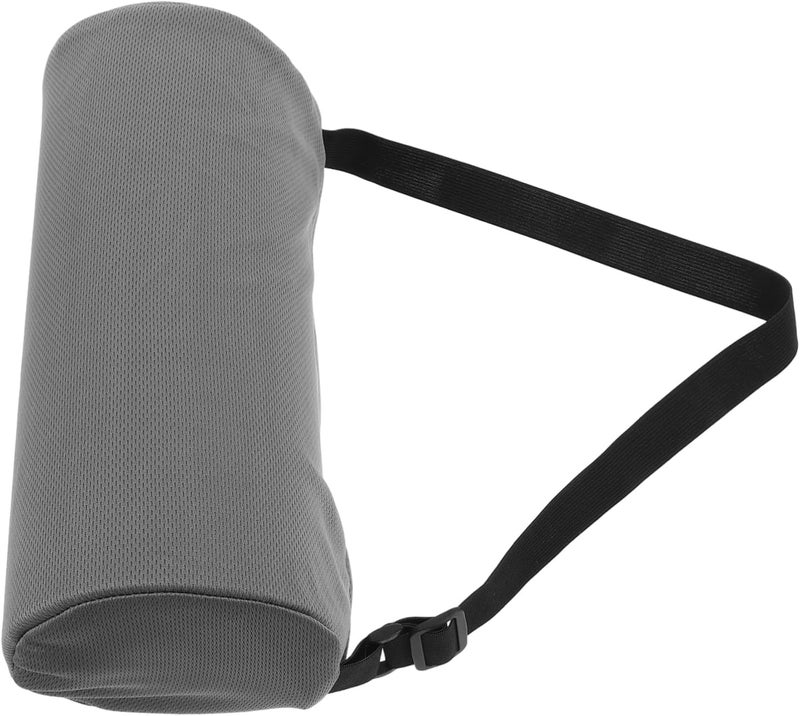 Ergonomic Lumbar Support Pillow With Adjustable Strap For Office Car Gaming Chair Grey - Image 1