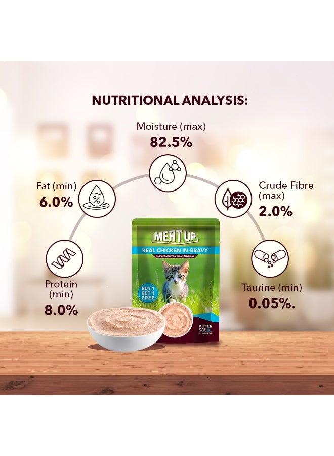 Meat Up Kitten Wet Food Chicken in Gravy - Image 4